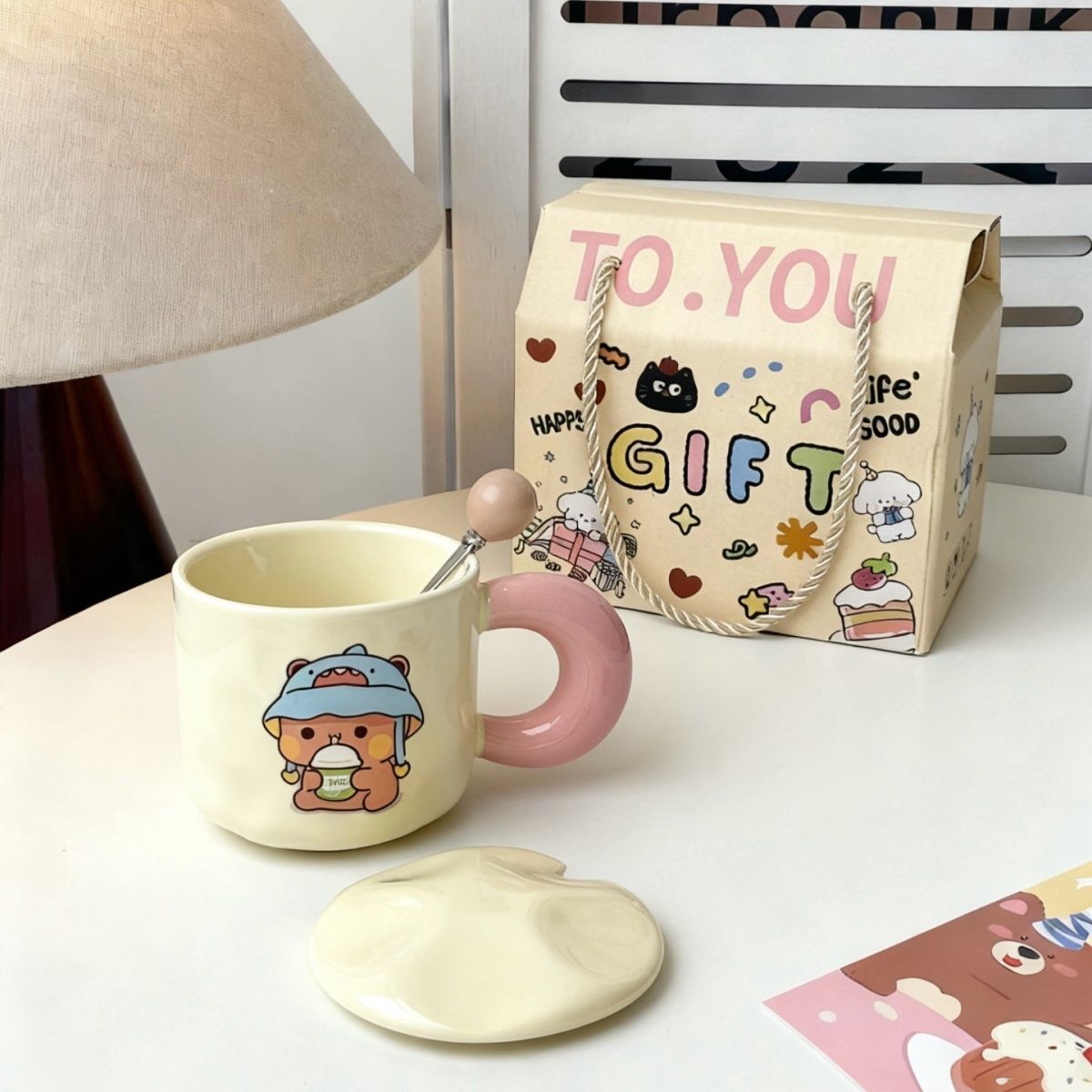 DuduBubu Set: Mug + Lid + Spoon