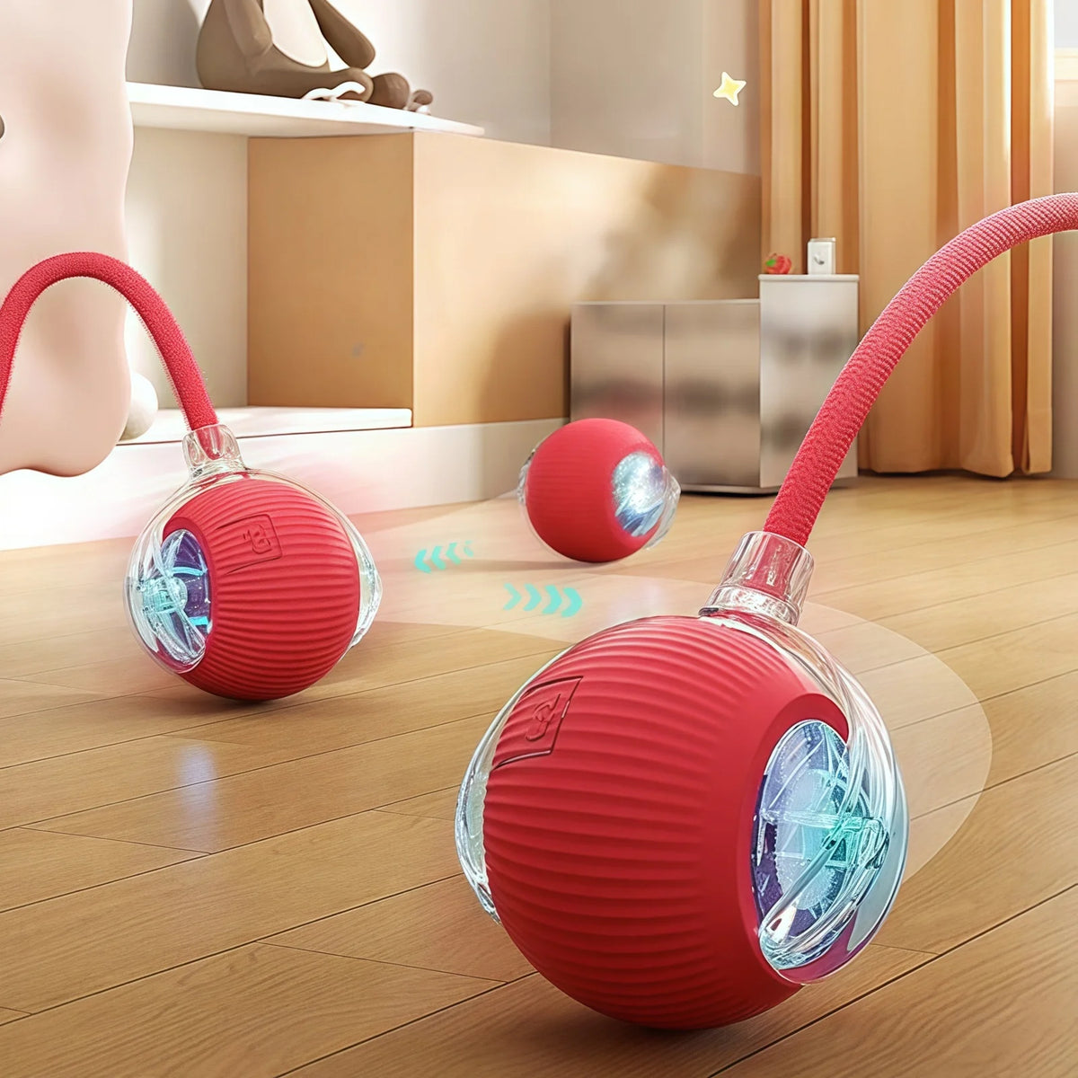 Lot de 2 balles interactives pour chat
