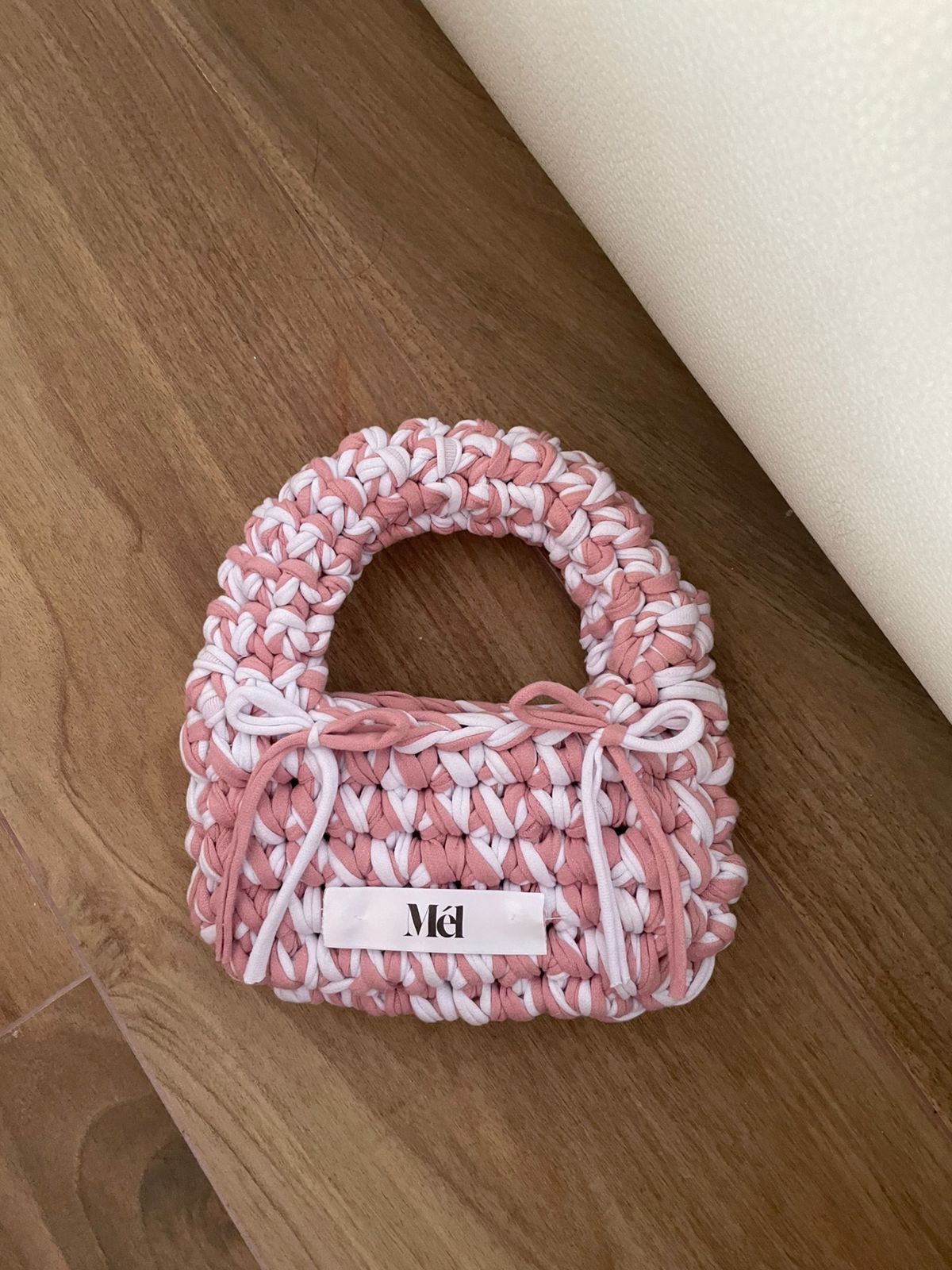 Kleine Mini-Tasche in Rosé-Baiser 