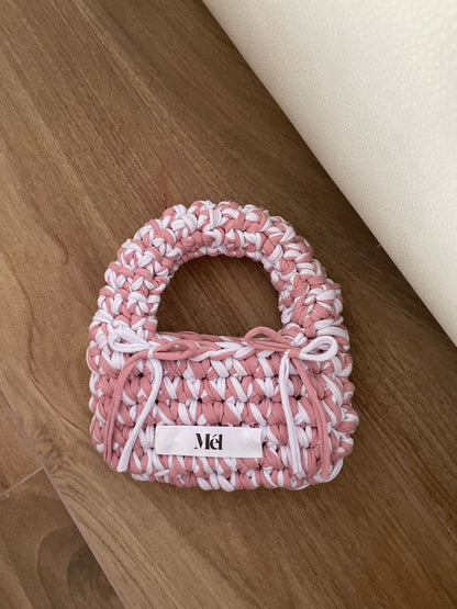 Kleine Mini-Tasche in Rosé-Baiser 