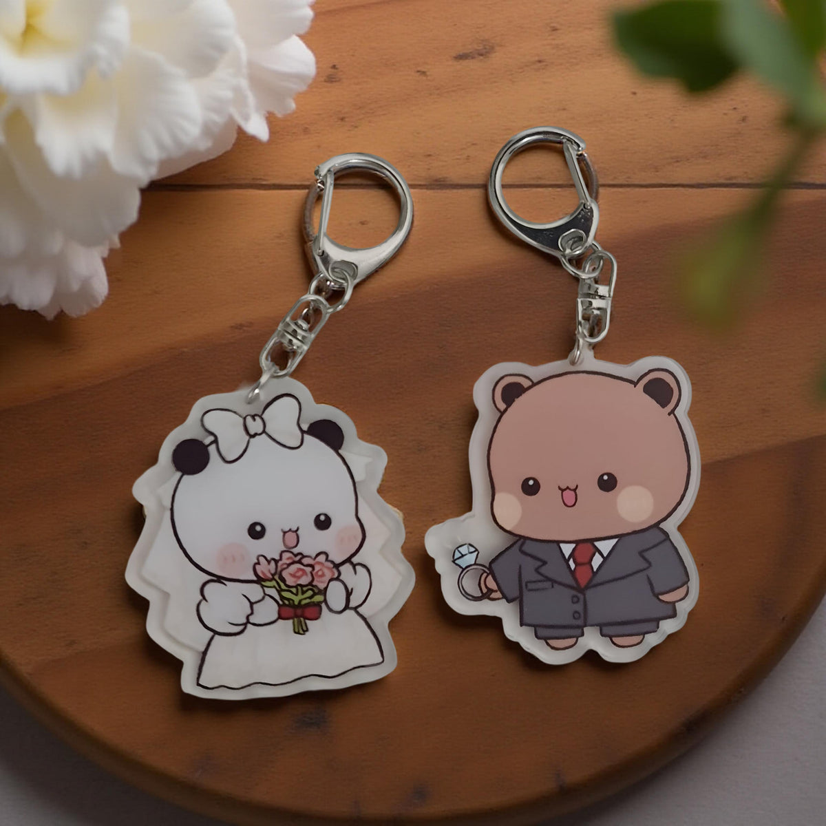 2PCS Dudu Bubu - Porte-clés Pêche Goma