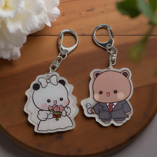 2PCS Dudu Bubu - Peach Goma KeyRing