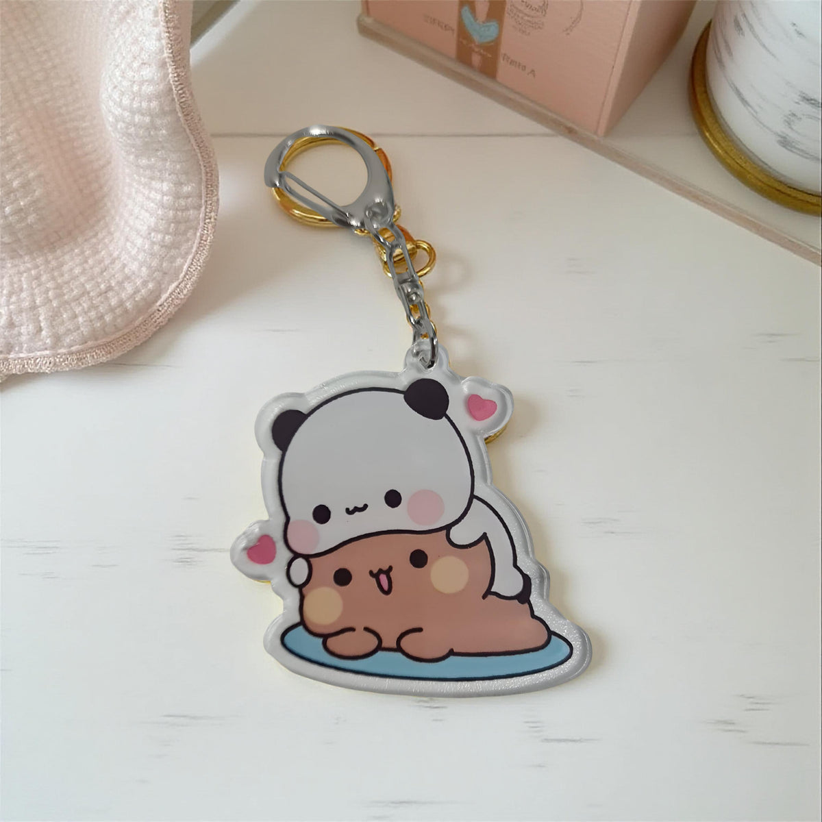 2PCS Dudu Bubu - Porte-clés Pêche Goma