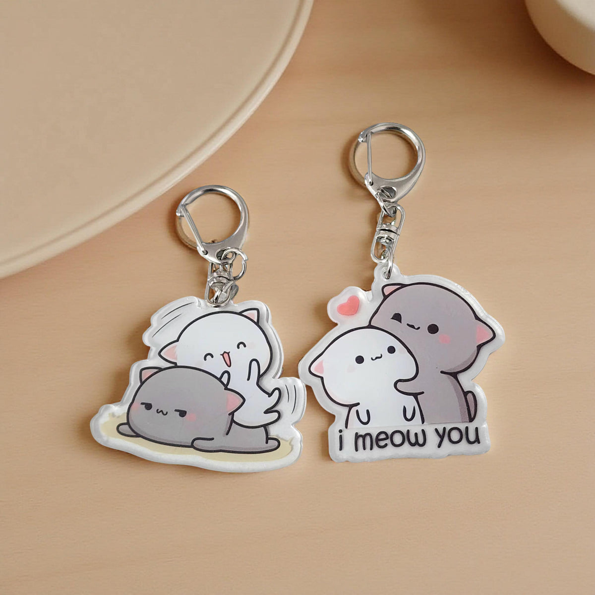 2PCS Dudu Bubu - Porte-clés Pêche Goma