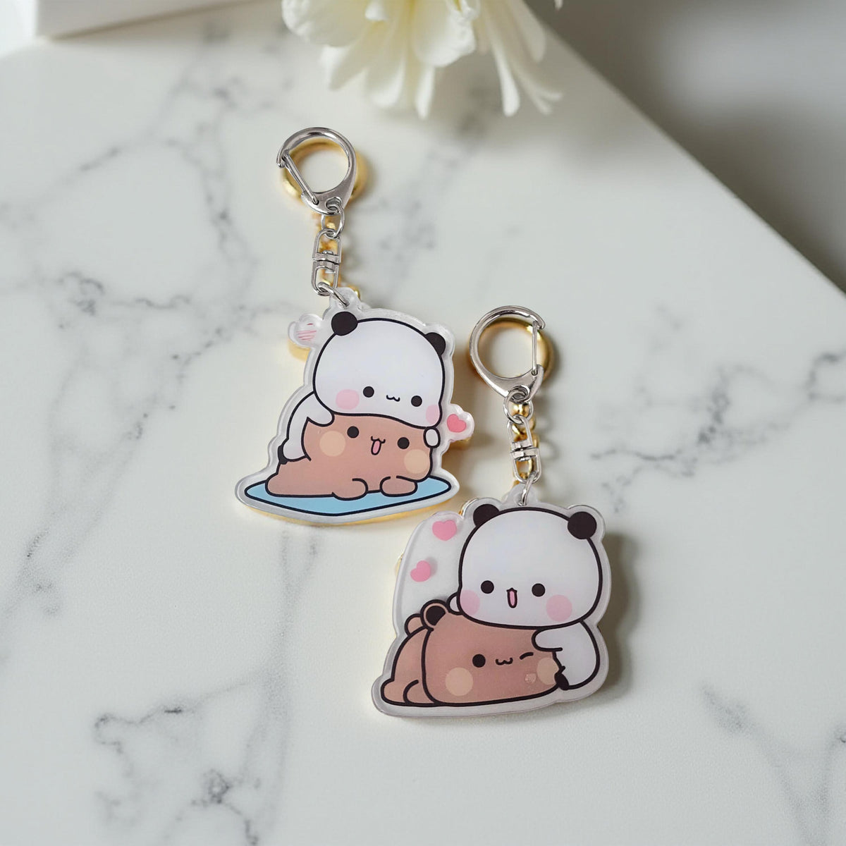 2PCS Dudu Bubu - Porte-clés Pêche Goma