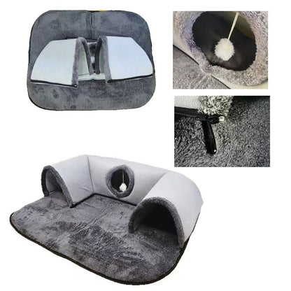 Cat Tunnel Bed with Hideouts