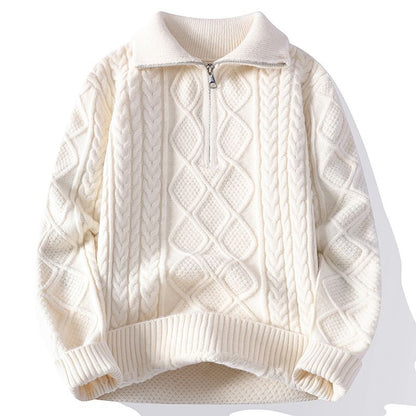 Cable Knit Half-Zip Sweater