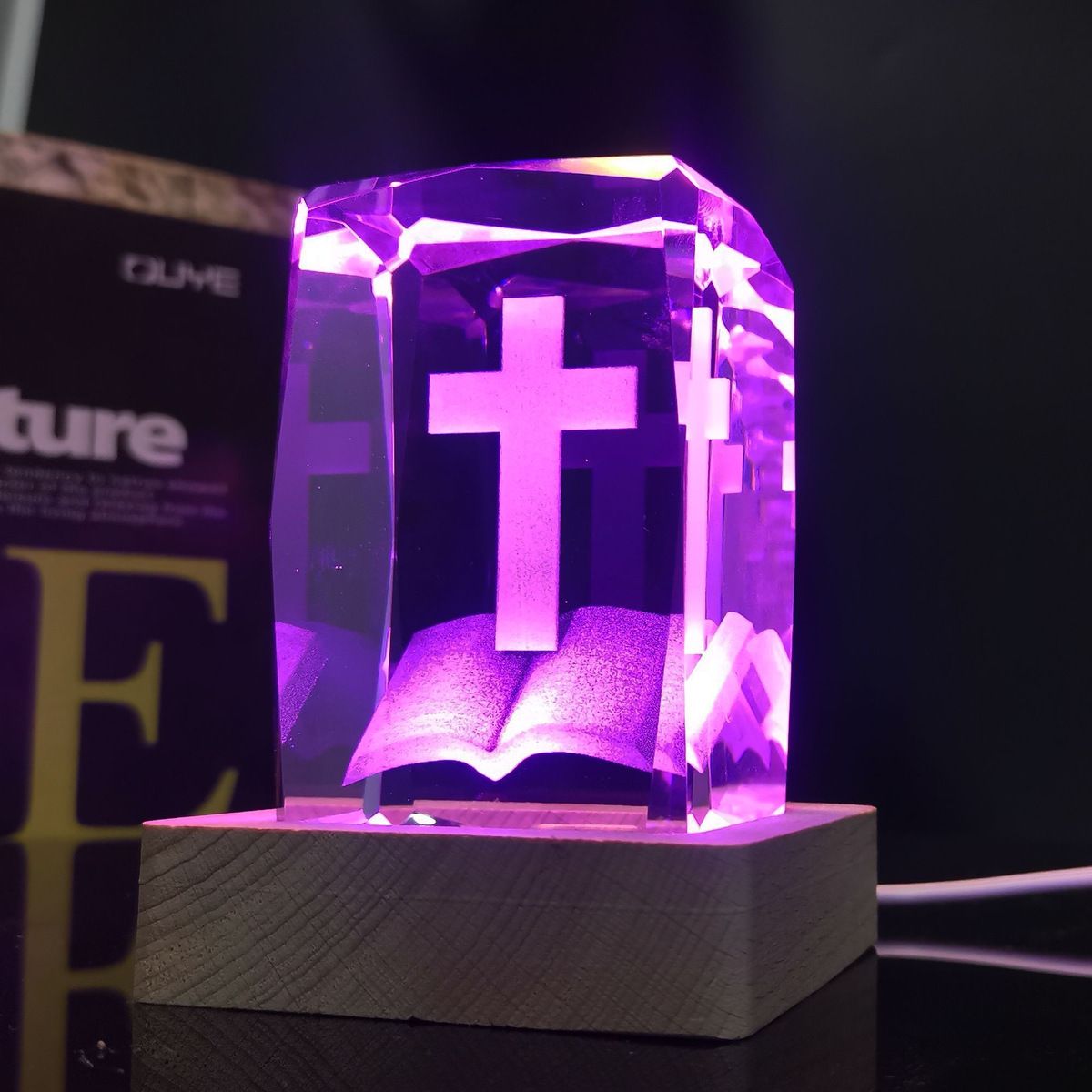 Heavenly Light Crystal Cross